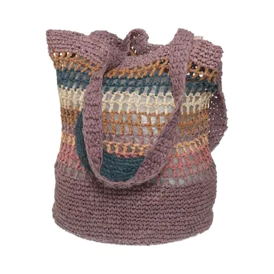 Strandtasche (Lila, Mehrfarbig) von Maanesten