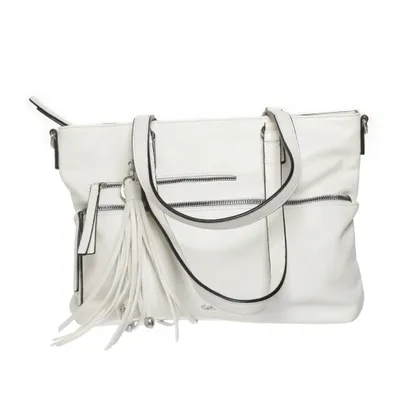 Handväska (Vit) från Tamaris Polyester, Polyuretan