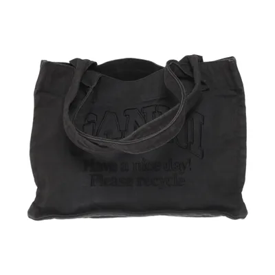 Canvas bag (Gray) from Ganni Recycled cotton