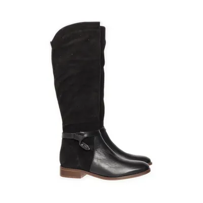 Boots (Black) from Kiomi Suede, Leather