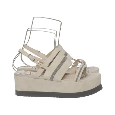Sleehakken (Beige) van Fabiana Filippi Leer