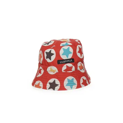 Buckethatt (Röd, Flerfärgad) från Villervalla Bomull, Polyester