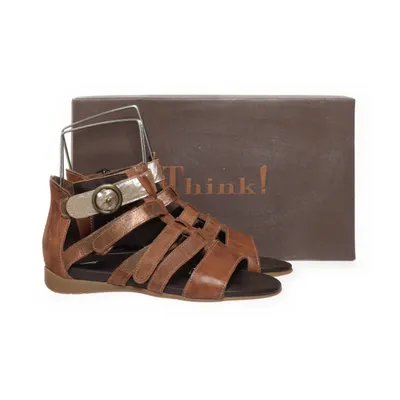 Sandalen (Römersandalen innen pflanzlich gegerbtes Leder bequemer naturschuh aus Österreich Öko verstellbar) van Think! Leer