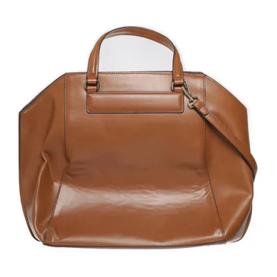 Handväska (Brun) från Zara Basic Linne, Polyester