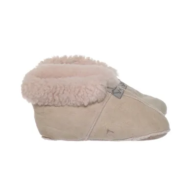 Slippers (Beige) from Peer of Sweden Leather, Wool