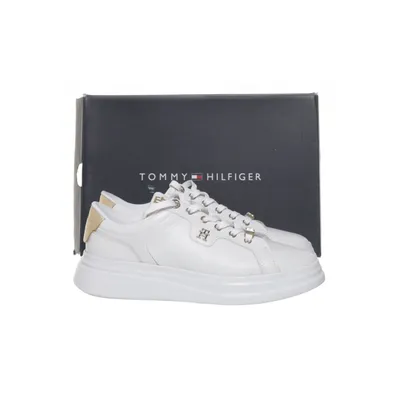 Sneakers (Wit) van Tommy Hilfiger Leer