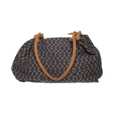 Handbag (Blue, Brown) from Fonnesberg Cotton, Leather, Polyamide, Viscose