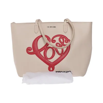 Håndtaske (Beige, Rød) fra Love Moschino