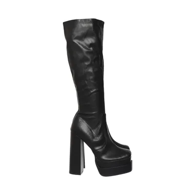 Heeled boots (Black) from Public Desire Faux leather