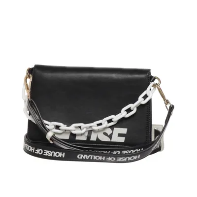 Shoulder-bag (Black, White) from House of Holland Polyester, Polyurethane