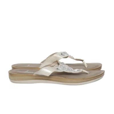 Flip-flops (Beige, Gray, Silver) from Bluefin