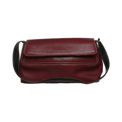 Shoulder-bag (Vintage y2k baguette bag chic preppy elegant real leather burgundy babe baby goth ) from Lumberjack