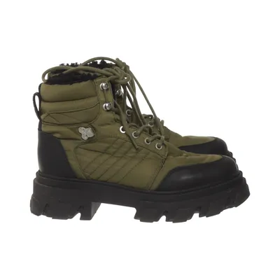 Laced boots (Green, Black) from Ganni Leather