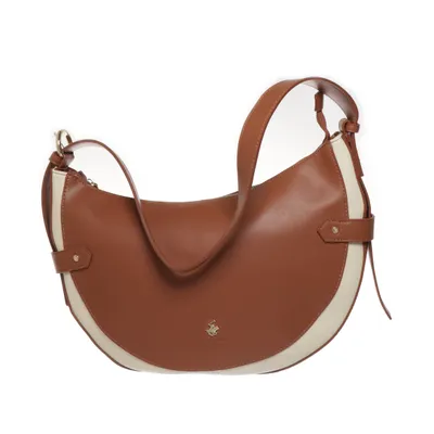 Handväska (Brun, Beige) från Beverly Hills Polo Club Polyester, Polyuretan