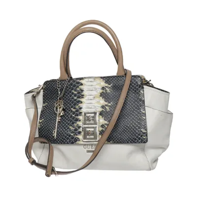 Handväska (Vit, Svart, Beige) från Guess Bomull, Polyester, Polyuretan