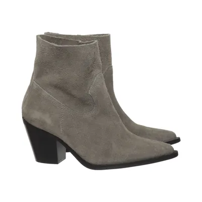Heeled boots (Gray) from Shoe Biz Copenhagen Leather