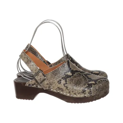 Clogs (Gray, Multicolored) from Swedish Hasbeens Leather