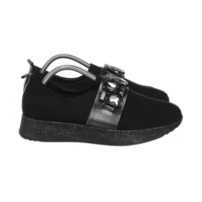 Sneakers (Zwart, Zilver) van Bronx Leer, Nylon
