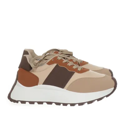 Sneakers (Beige, Brun, Vit) från Ideal Shoes