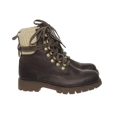 Laced boots (Brown) from Caterpillar Polyurethane, Leather