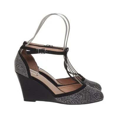 Chaussure compensées (Noir) de Mademoiselle R Cuir
