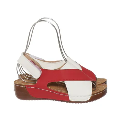 Sandals (White, Red)