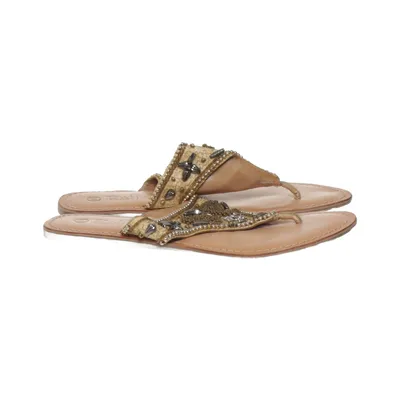 Flip-flops (Beige, Multicolored) from Duffy Leather