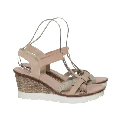 Kilehælssko (Beige) fra Rieker Læder