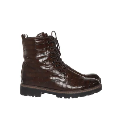 Laced boots (Brown) from Marco Tozzi Faux leather