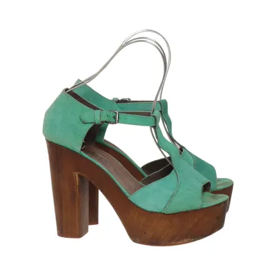 Sandales à talons hauts (Vert, Marron) de Scorett Cuir