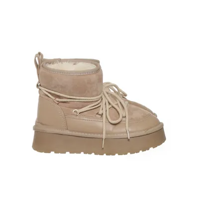 Kängor (Beige) från Graceland Mockaimitation, Skinnimitation