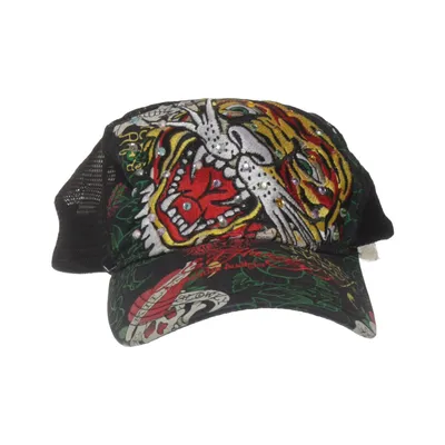 Trucker cap (Black, Multicolored) from Ed Hardy by Christian Audigier Cotton, Polyester