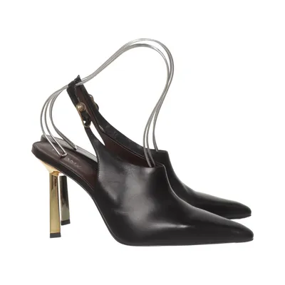 Sandales à talons hauts (Noir) de Potamy Cuir