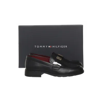 Loafers (Zwart) van Tommy Hilfiger Leer