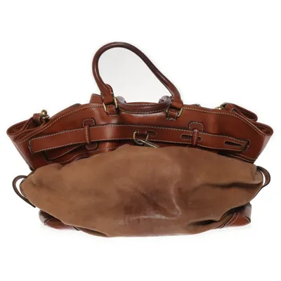 Handväska (Brun) från Burberry Prorsum Skinn, Metallfiber, Viskos