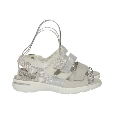 Sandales (Gris, Argent, Multicolore) de Waldläufer Cuir