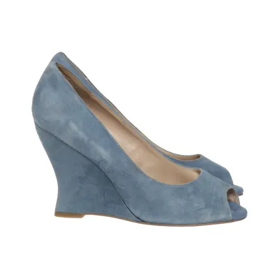 Chaussure compensées (Bleu) de Bata Cuir