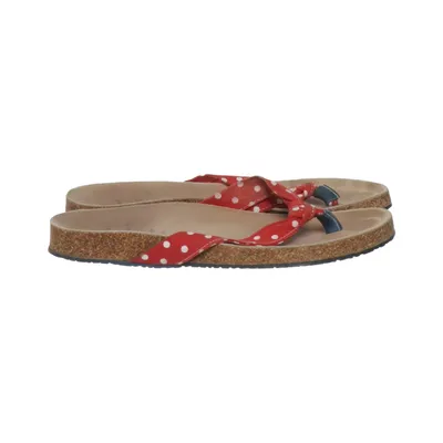 Flip-flops (Red, White) from Adelheid Cotton, Leather