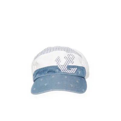 Honkbalpet (Blauw, Wit) van Maximo Katoen
