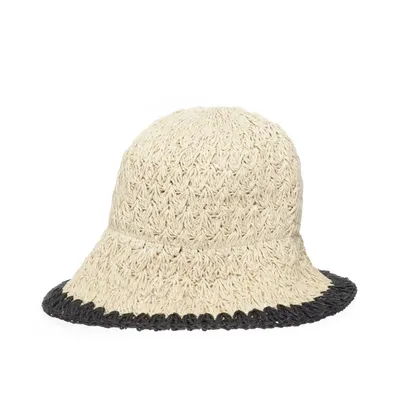 Straw hat (Beige, Black) from By Malene Birger