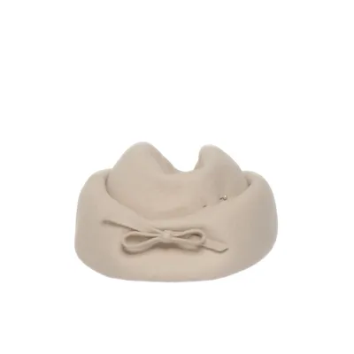 Pillbox hoed (Beige)