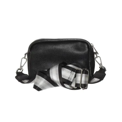 Axelremsväska (Svart, Vit, Grå) från Borse in Pelle Skinn