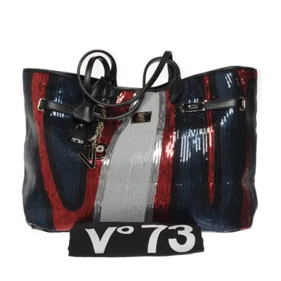 Handväska (Blå, Röd, Silverfärgad) från V°73