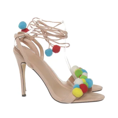 Sandales à talons hauts (Beige, Multicolore) de Ideal Shoes