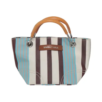 Handtas (Wit, Bruin, Blauw) van Bimba y Lola Katoen, Leer, Polyester