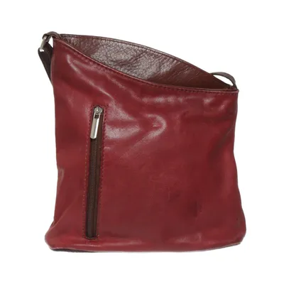 Sac à bandoulière (Rouge, Marron) de Florence Cuir