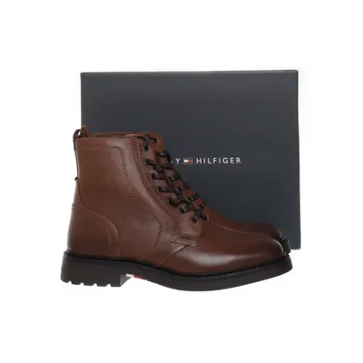 Laced boots (Brown) from Tommy Hilfiger Leather