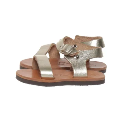 Sandalen (Bruin, Goud) van Diniakos Leer