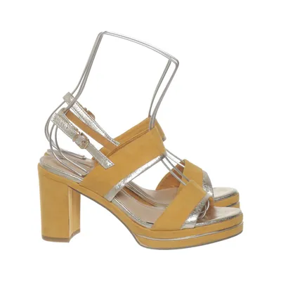 High heel sandals (Yellow, Silver) from Marco Tozzi