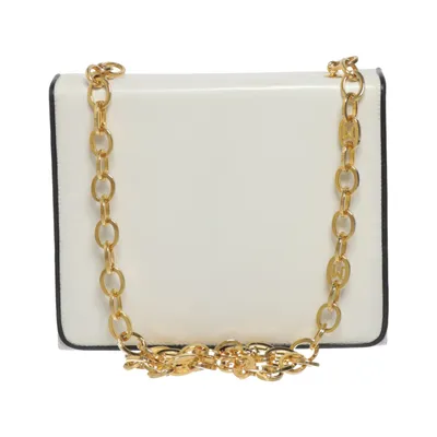 Shoulder-bag (White, Black) from Bruno Magli Leather